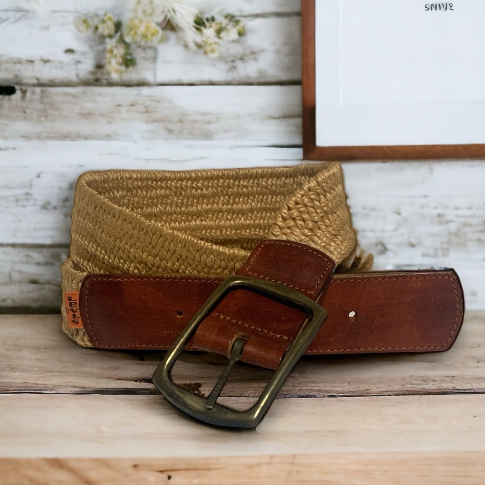 Vintage 70’s Levi’s Orange Tab Woven Belt | Size 36